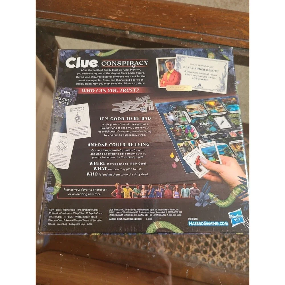 Hasbro Gaming Clue Conspiracy Board Game 4 Players 14+, Brand New, Sealed